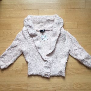 Cropped shawl jacket